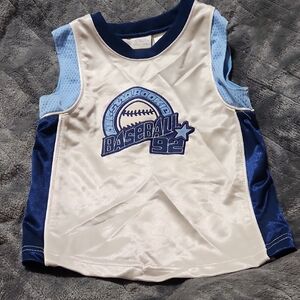 Athletic Works Kids' Baseball Jersey - White and Blue
